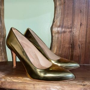 Inez Alta heel in Metallic Gold
